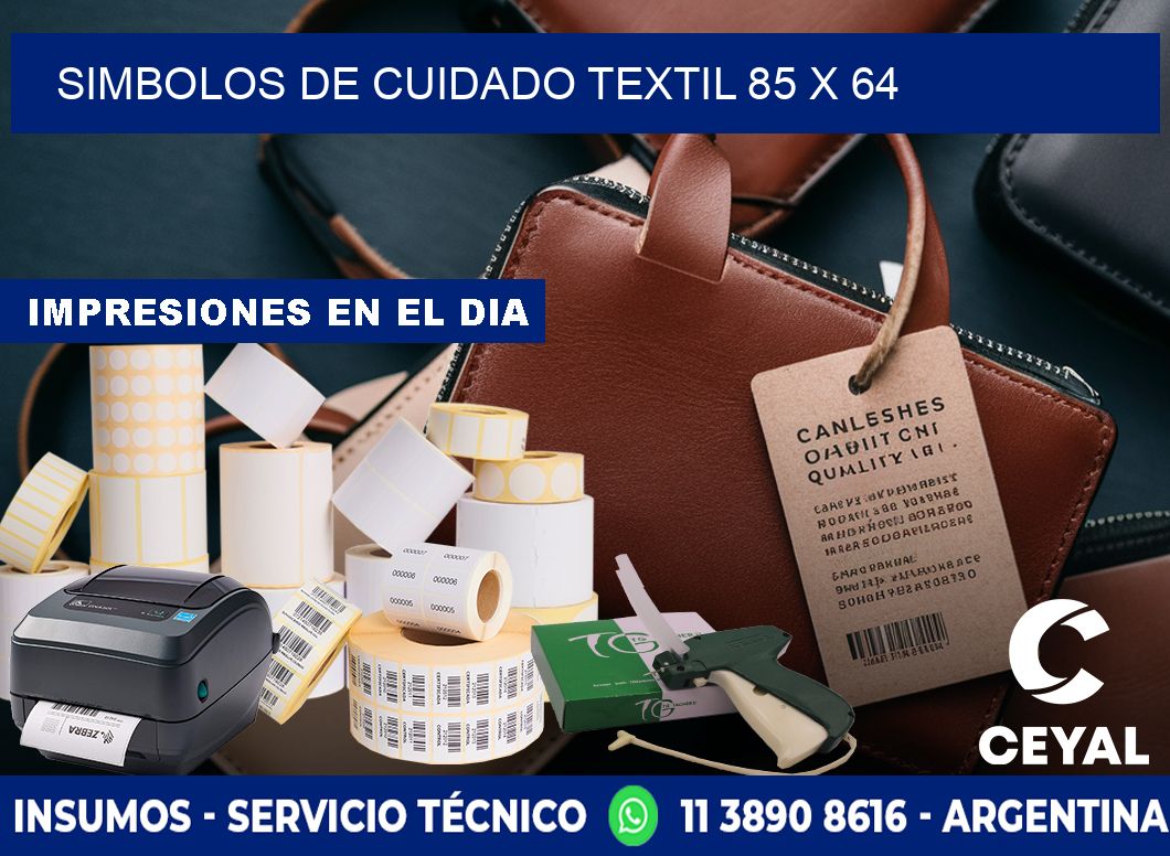 Simbolos de Cuidado Textil 85 x 64