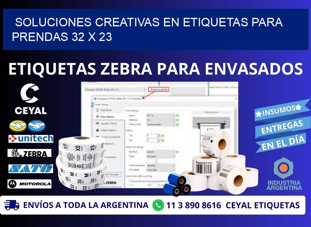 Soluciones Creativas en Etiquetas para Prendas 32 x 23