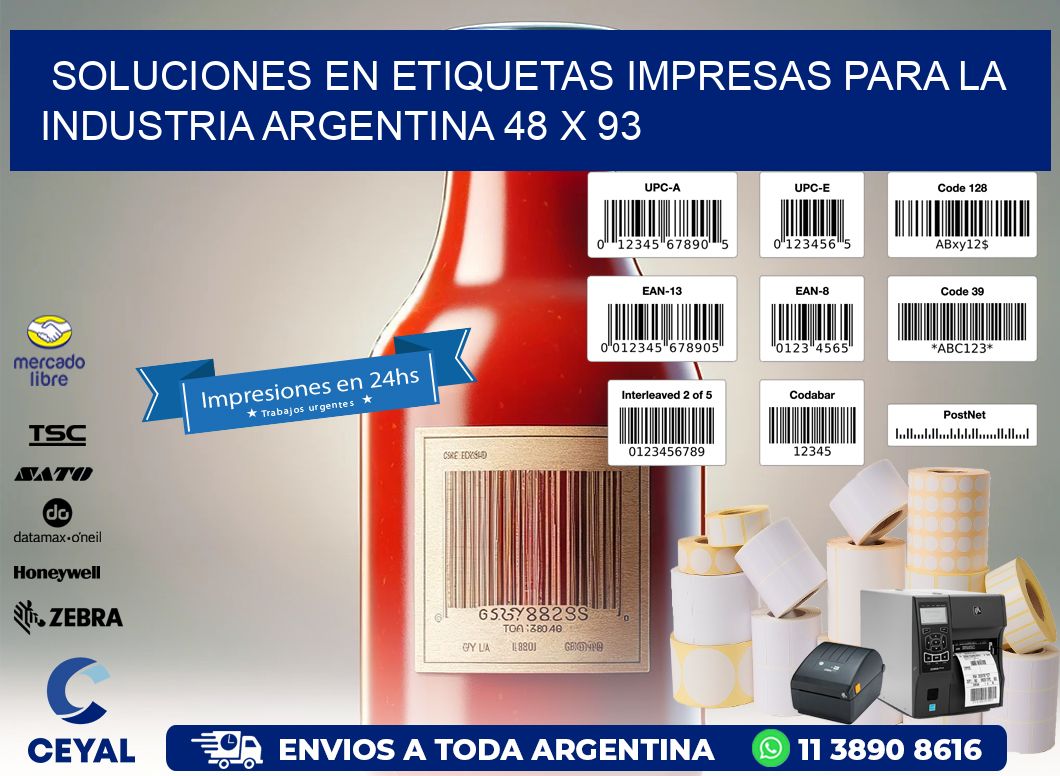 Soluciones en Etiquetas Impresas para la Industria Argentina 48 x 93