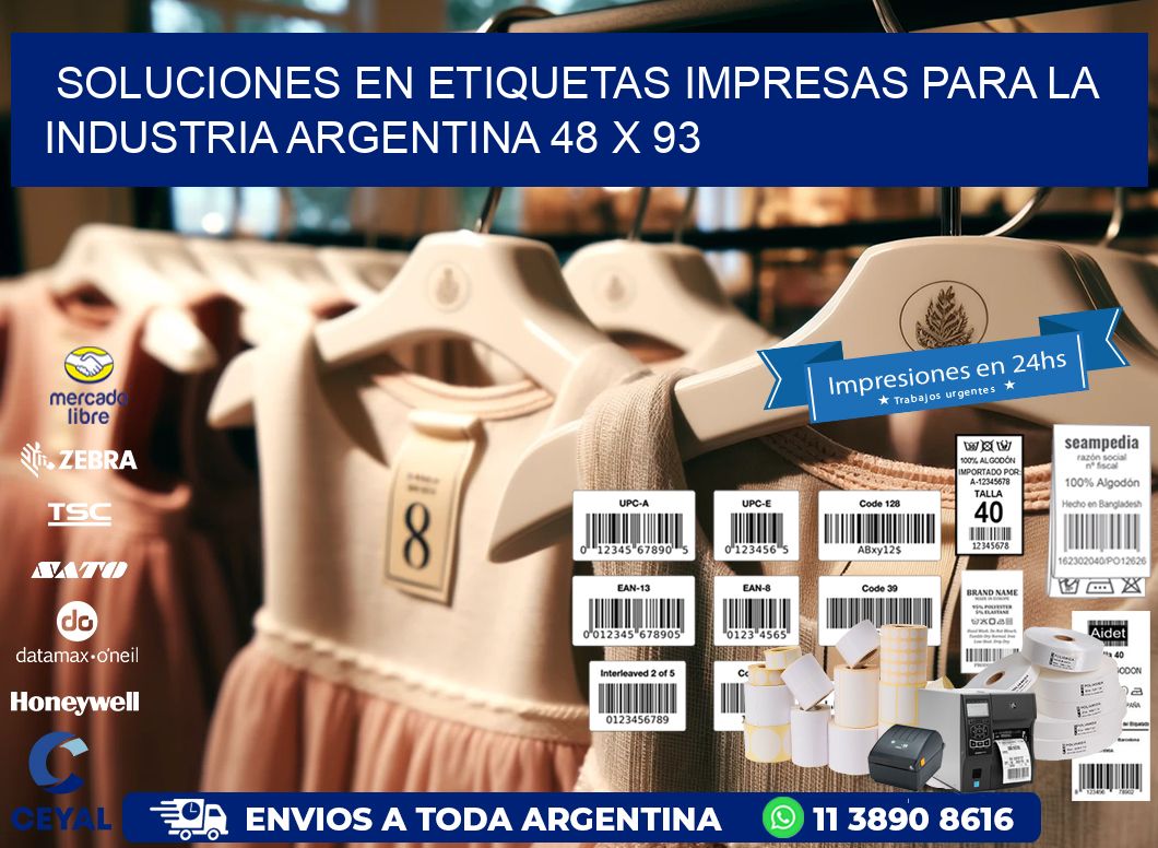 Soluciones en Etiquetas Impresas para la Industria Argentina 48 x 93