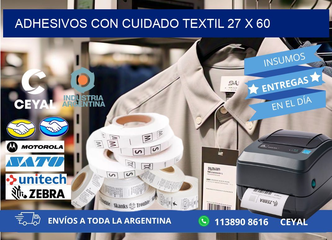 ADHESIVOS CON CUIDADO TEXTIL 27 x 60