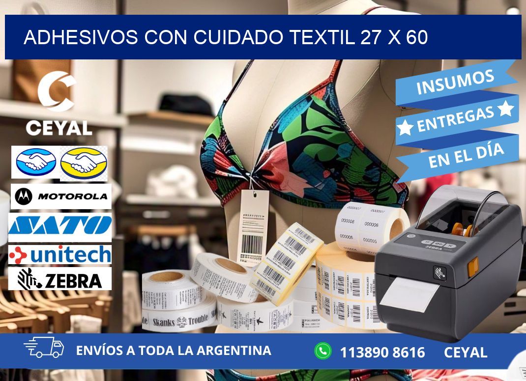 ADHESIVOS CON CUIDADO TEXTIL 27 x 60