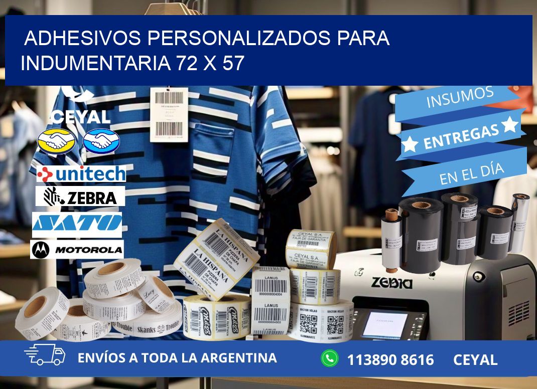 ADHESIVOS PERSONALIZADOS PARA INDUMENTARIA 72 x 57