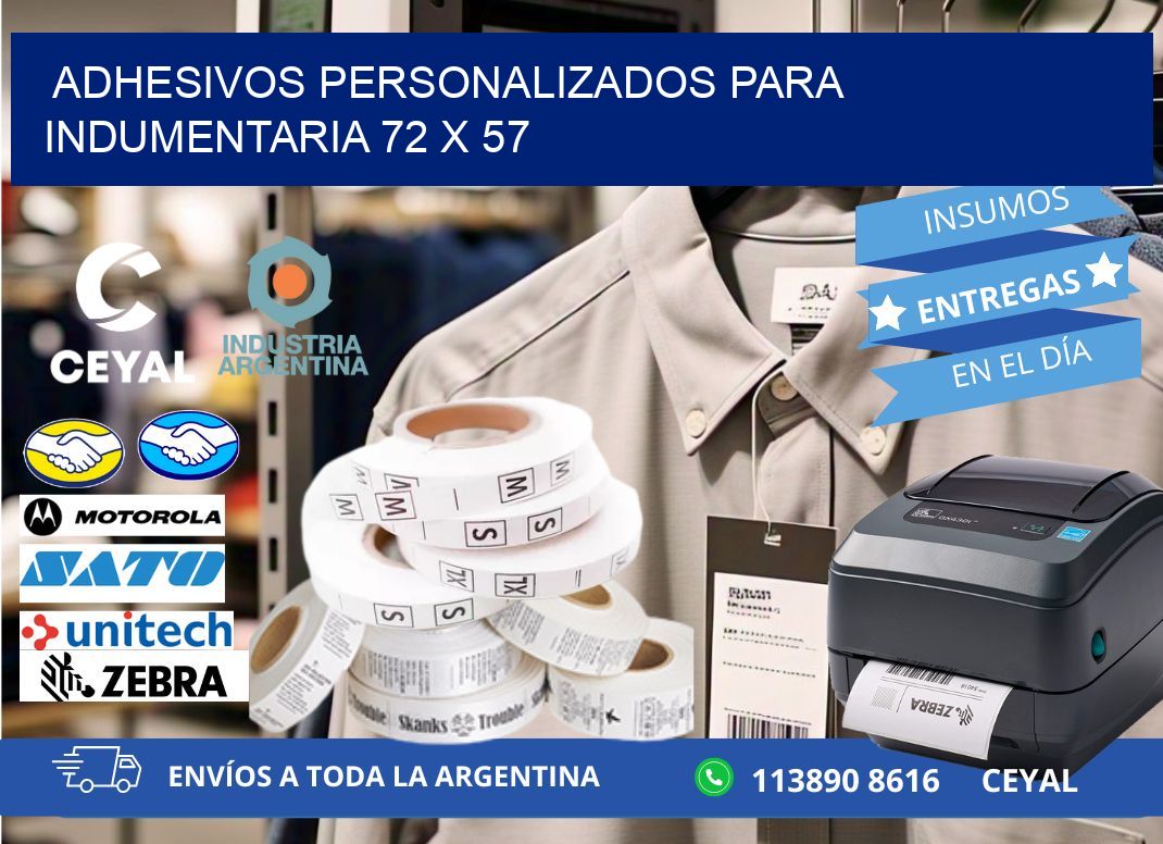 ADHESIVOS PERSONALIZADOS PARA INDUMENTARIA 72 x 57