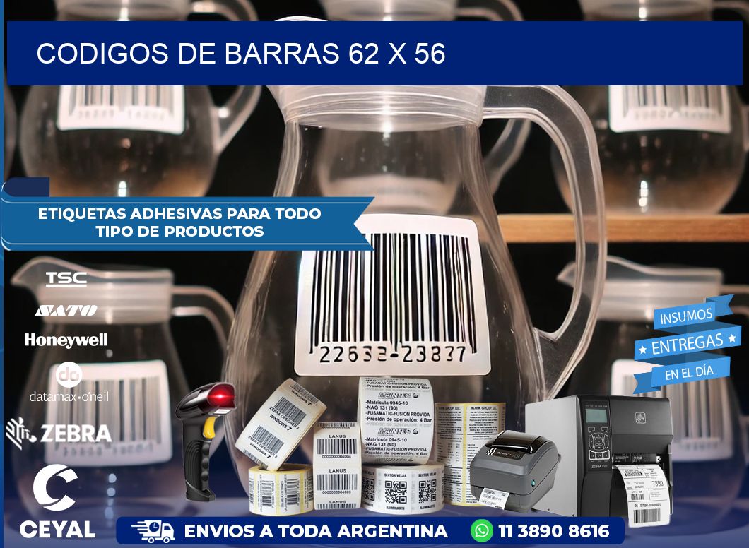 CODIGOS DE BARRAS 62 x 56