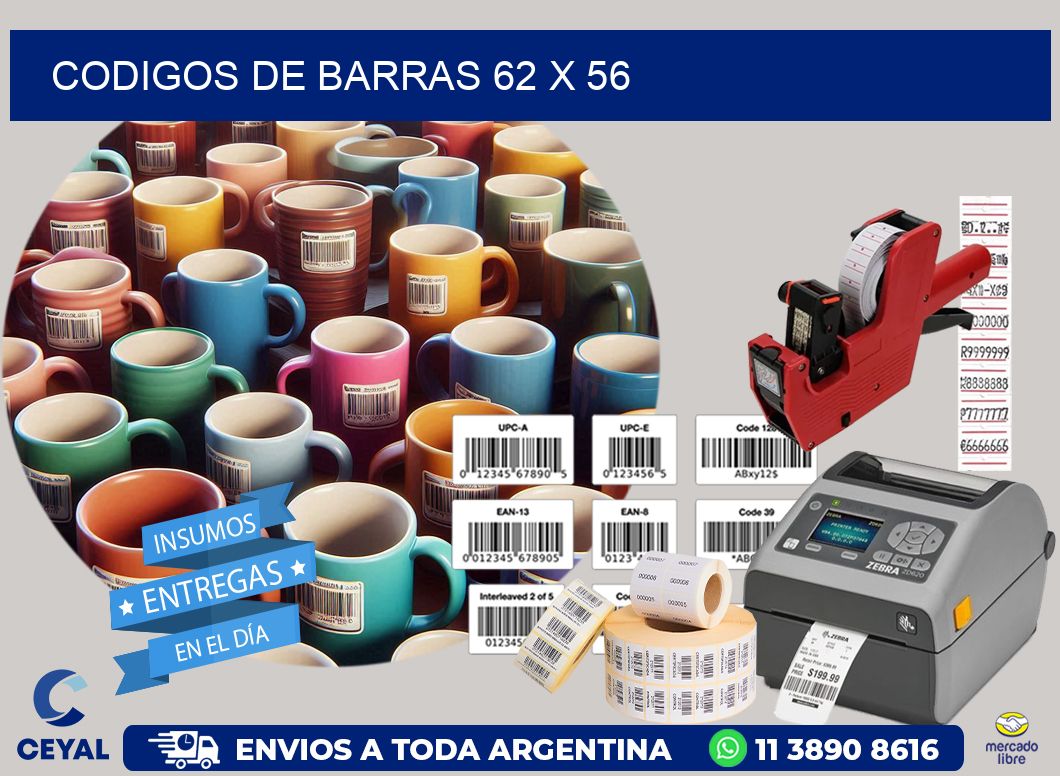 CODIGOS DE BARRAS 62 x 56