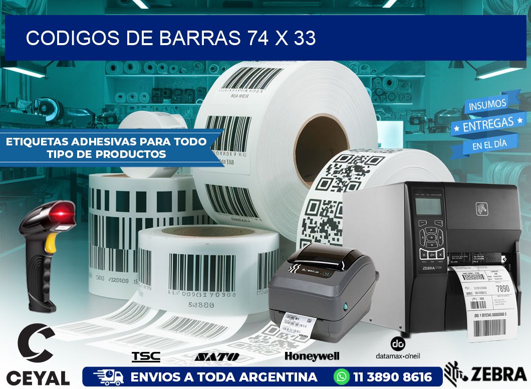 CODIGOS DE BARRAS 74 x 33