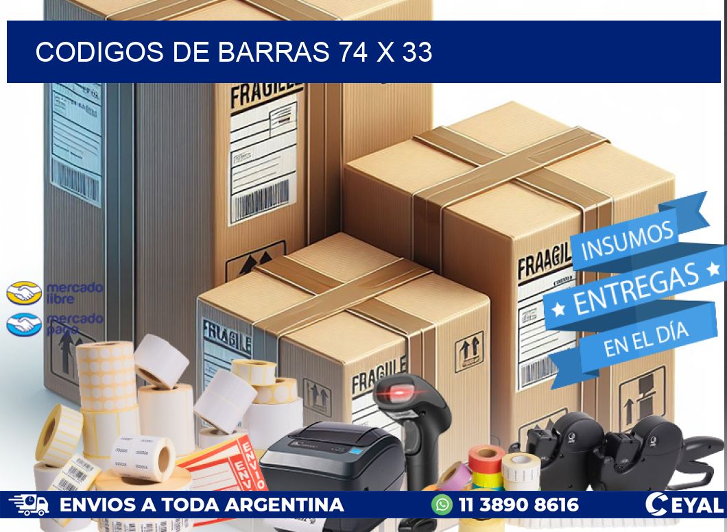 CODIGOS DE BARRAS 74 x 33