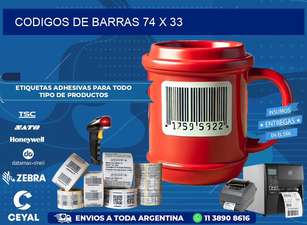 CODIGOS DE BARRAS 74 x 33