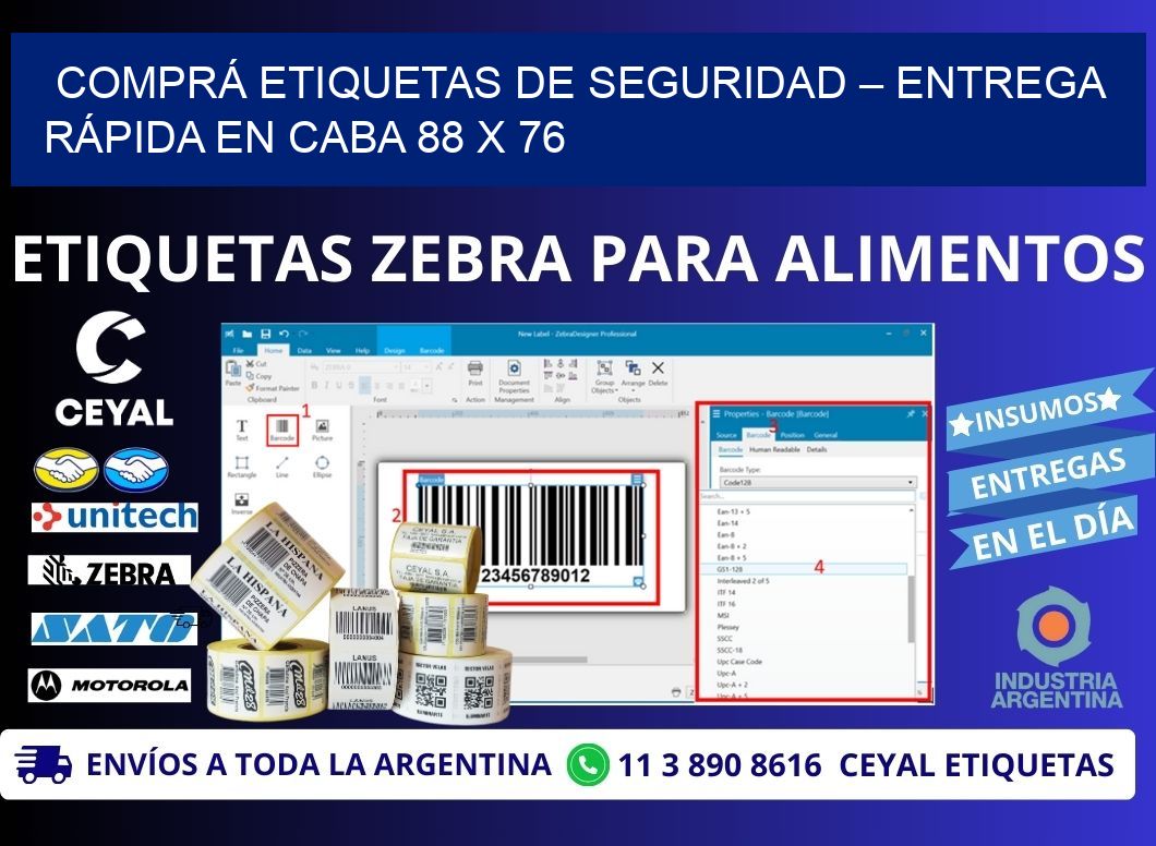 COMPRÁ ETIQUETAS DE SEGURIDAD – ENTREGA RÁPIDA EN CABA 88 x 76