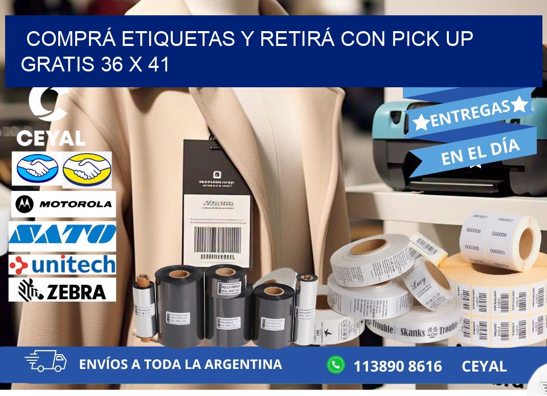 COMPRÁ ETIQUETAS Y RETIRÁ CON PICK UP GRATIS 36 x 41