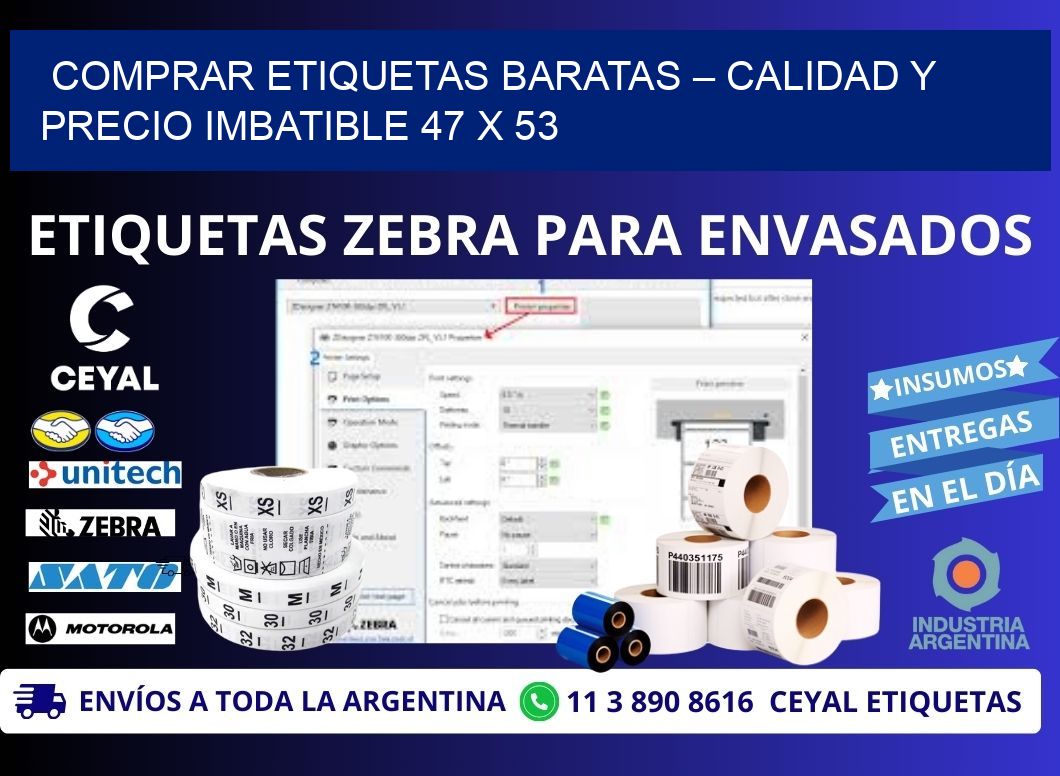 COMPRAR ETIQUETAS BARATAS – CALIDAD Y PRECIO IMBATIBLE 47 x 53