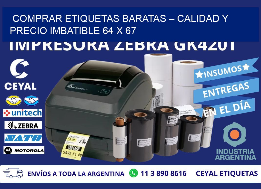 COMPRAR ETIQUETAS BARATAS – CALIDAD Y PRECIO IMBATIBLE 64 x 67