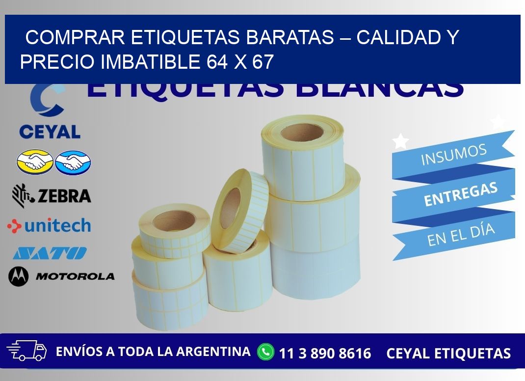 COMPRAR ETIQUETAS BARATAS – CALIDAD Y PRECIO IMBATIBLE 64 x 67