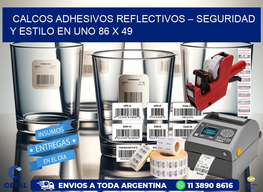 Calcos Adhesivos Reflectivos – Seguridad y Estilo en Uno 86 x 49