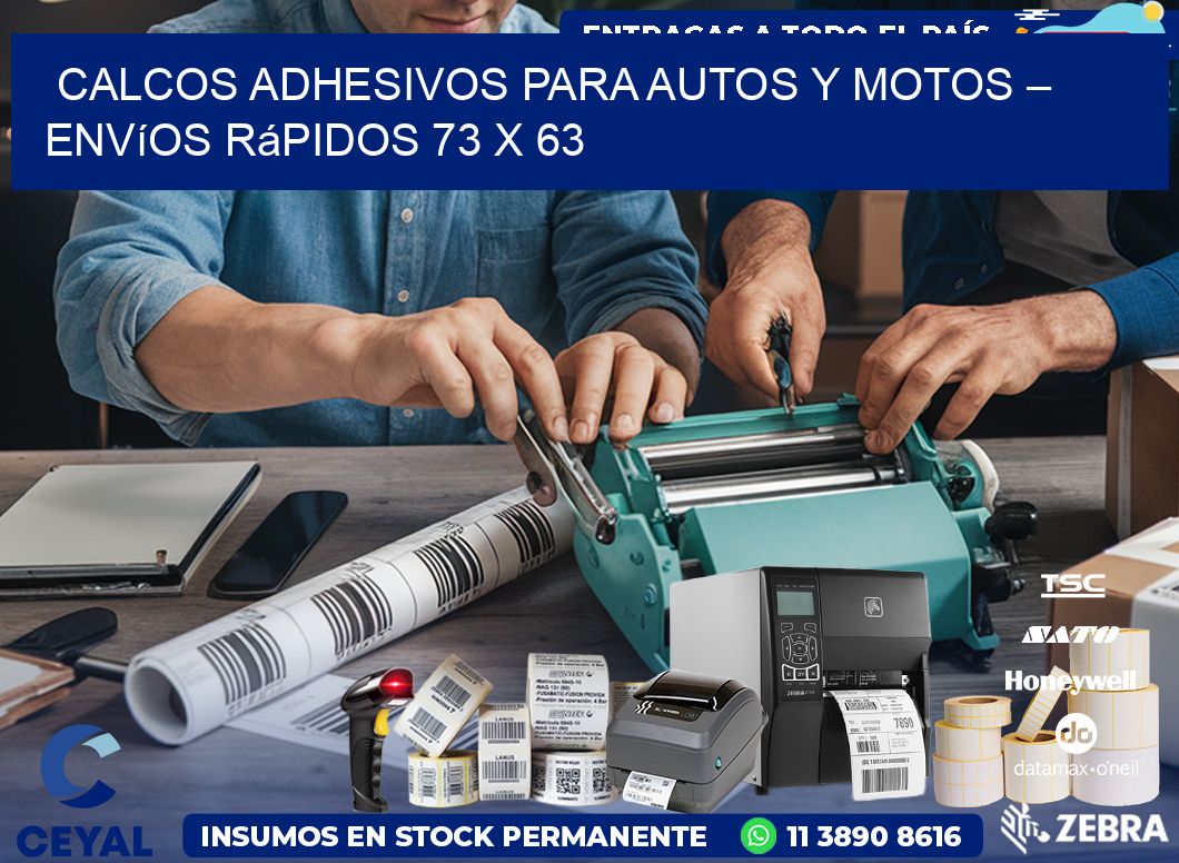 Calcos Adhesivos para Autos y Motos – Envíos Rápidos 73 x 63