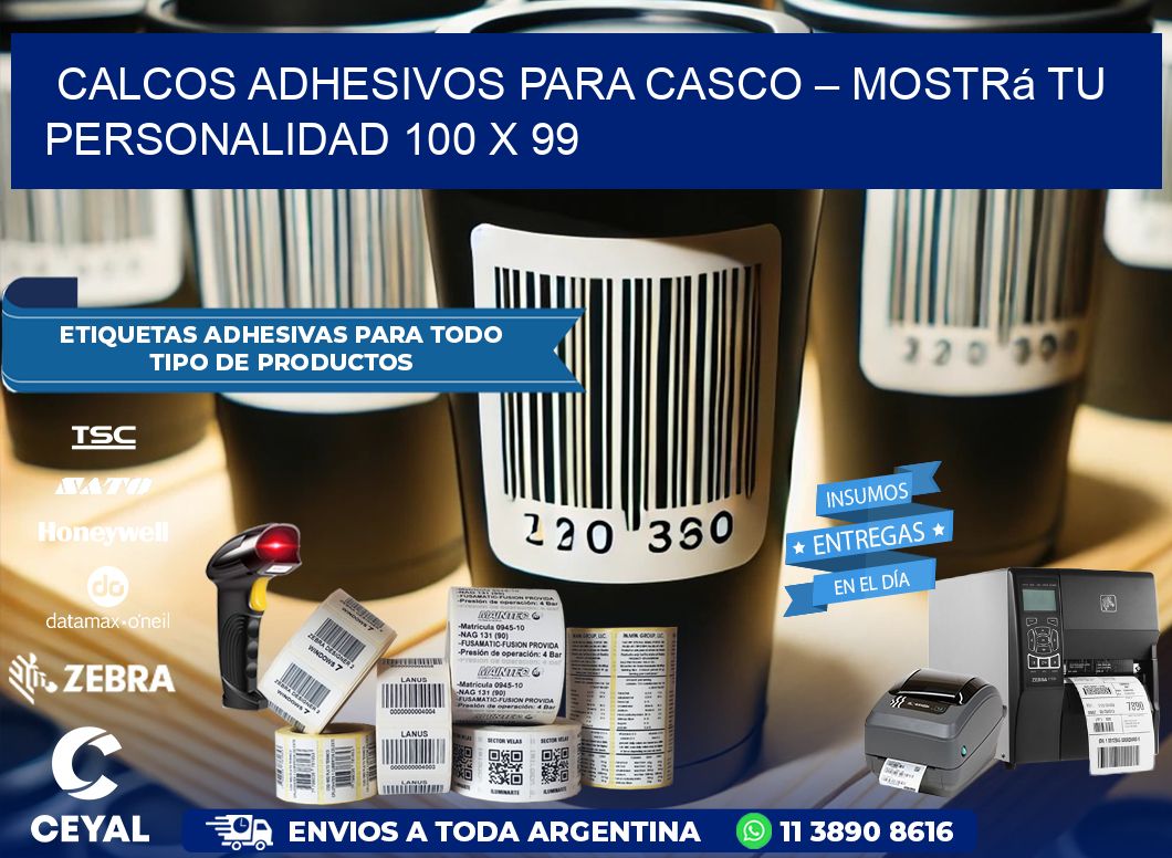 Calcos Adhesivos para Casco – Mostrá Tu Personalidad 100 x 99