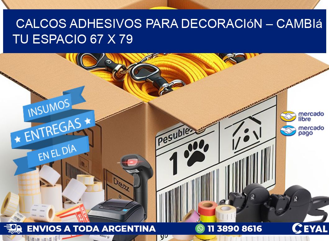 Calcos Adhesivos para Decoración – Cambiá Tu Espacio 67 x 79