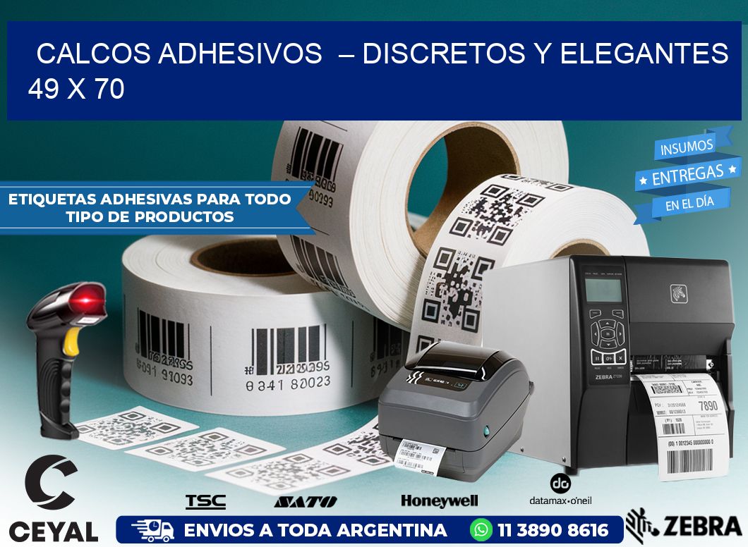 Calcos Adhesivos  – Discretos y Elegantes 49 x 70