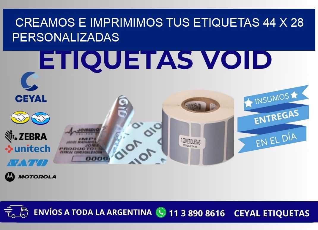 Creamos e Imprimimos tus Etiquetas 44 x 28 Personalizadas