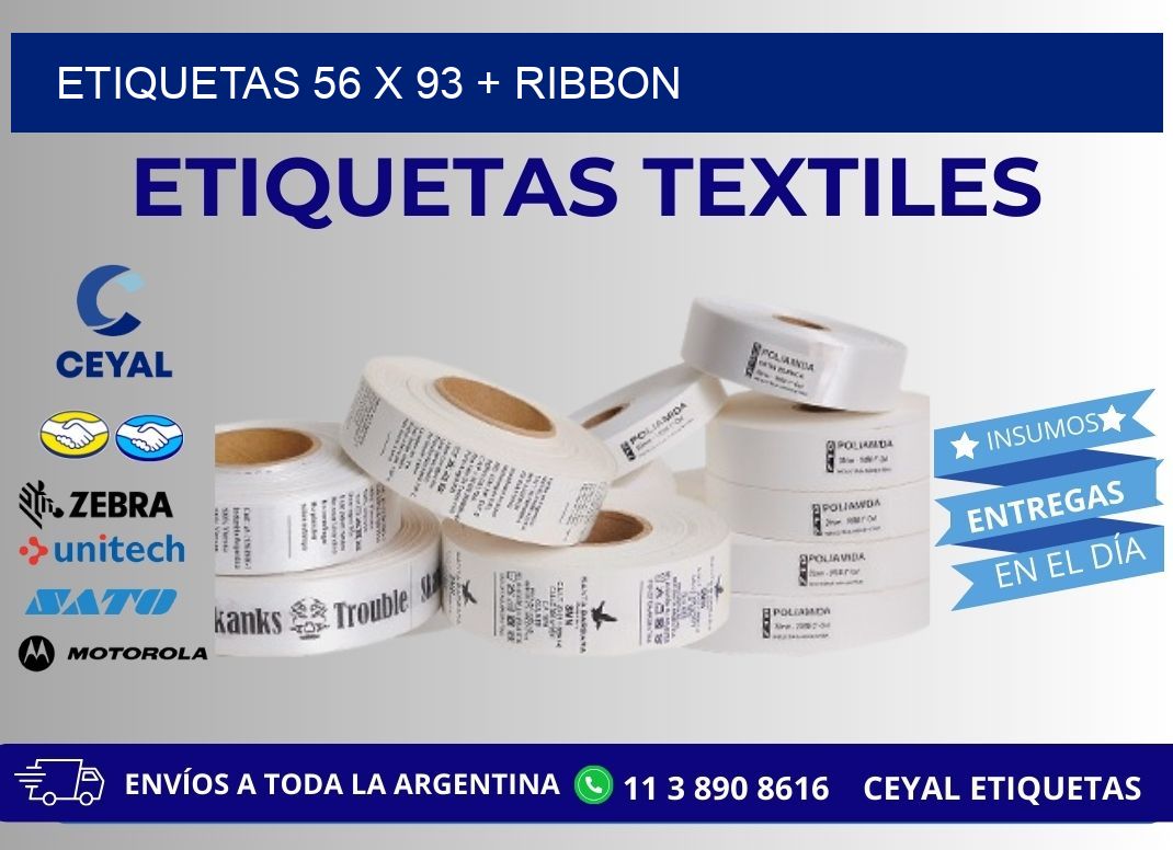 ETIQUETAS 56 x 93 + RIBBON