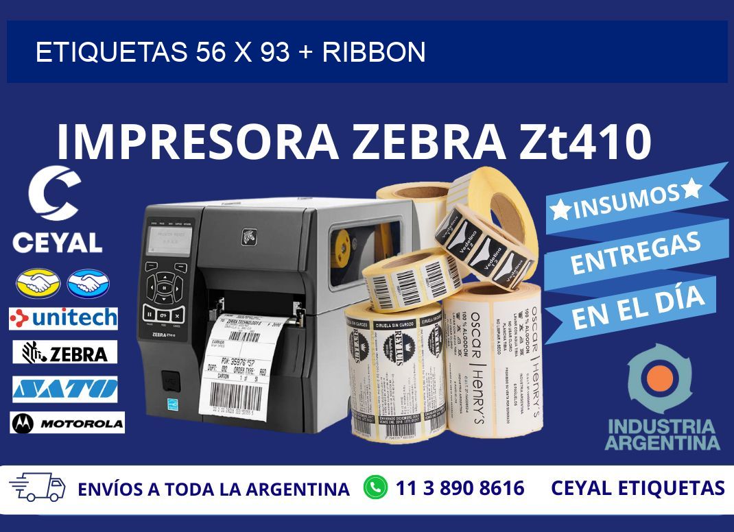 ETIQUETAS 56 x 93 + RIBBON