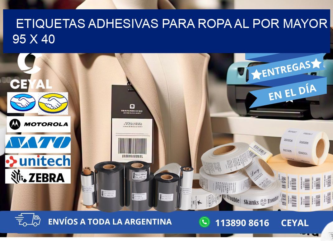 ETIQUETAS ADHESIVAS PARA ROPA AL POR MAYOR 95 x 40