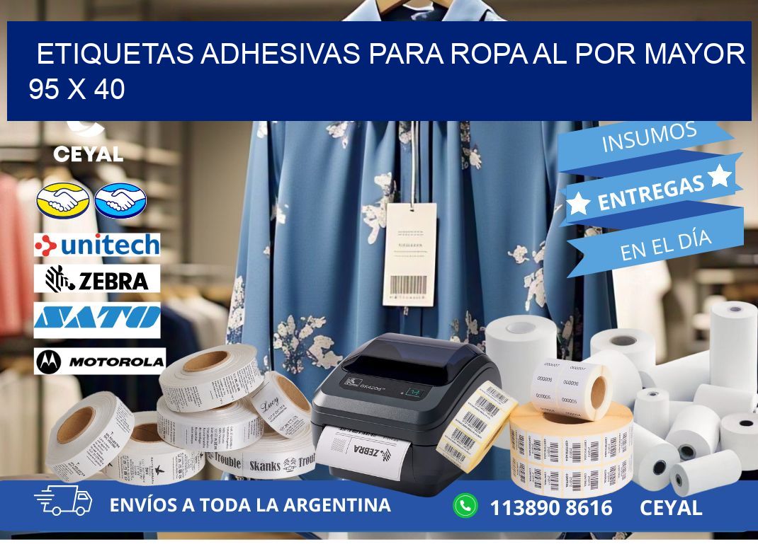 ETIQUETAS ADHESIVAS PARA ROPA AL POR MAYOR 95 x 40