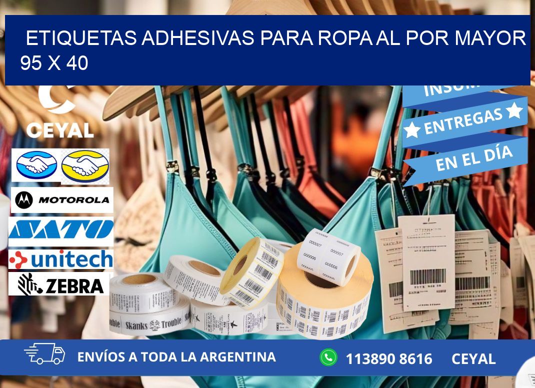 ETIQUETAS ADHESIVAS PARA ROPA AL POR MAYOR 95 x 40