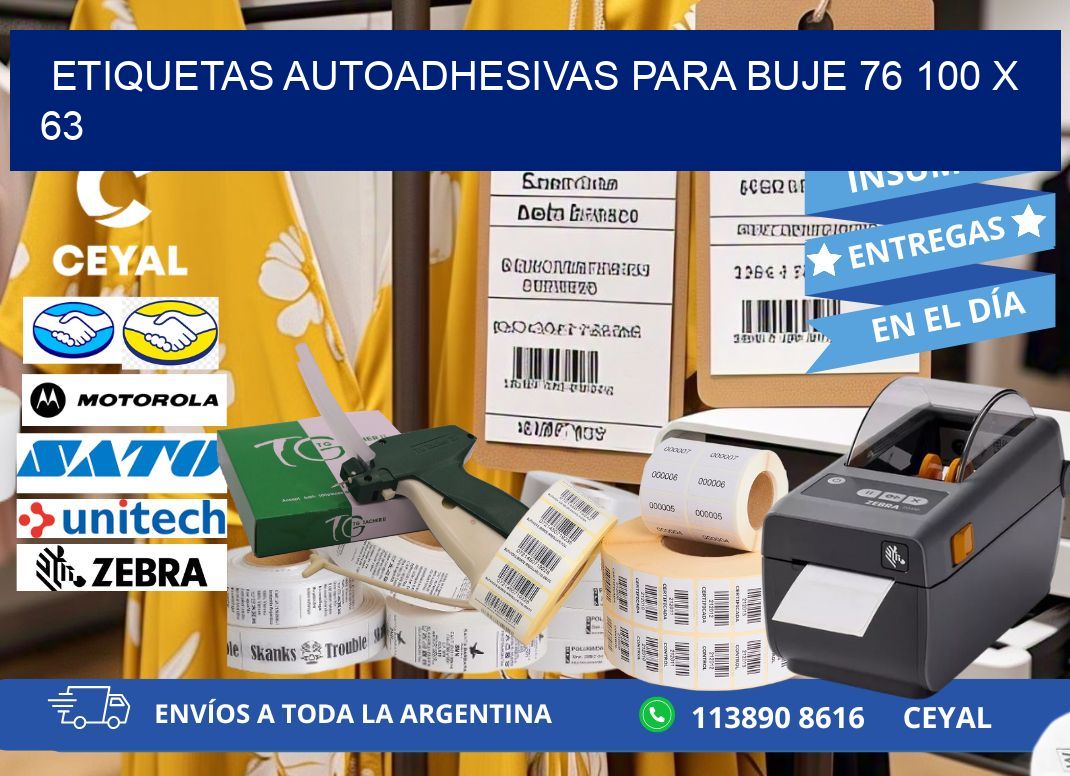 ETIQUETAS AUTOADHESIVAS PARA BUJE 76 100 x 63