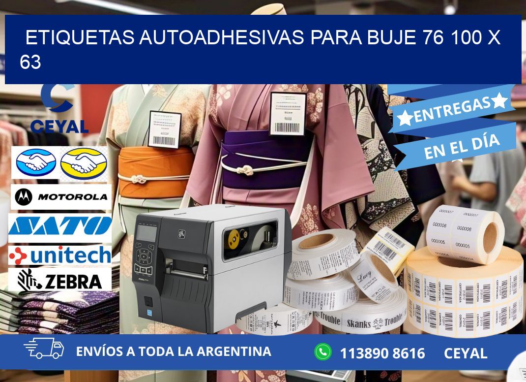 ETIQUETAS AUTOADHESIVAS PARA BUJE 76 100 x 63