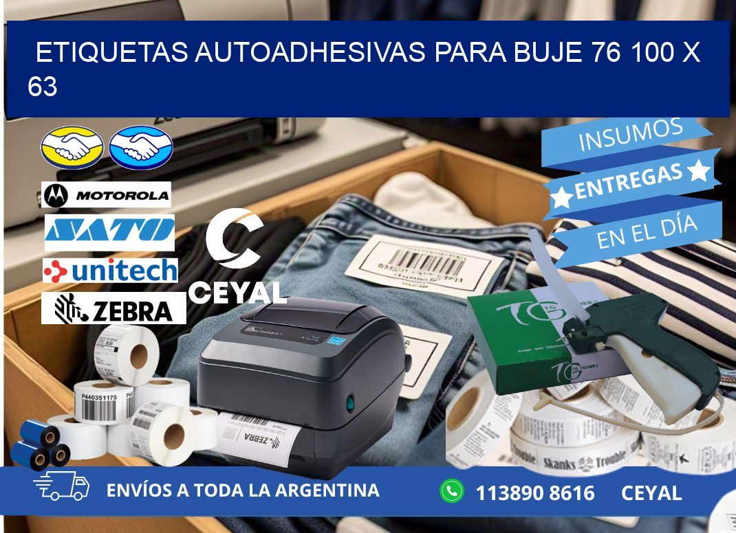 ETIQUETAS AUTOADHESIVAS PARA BUJE 76 100 x 63