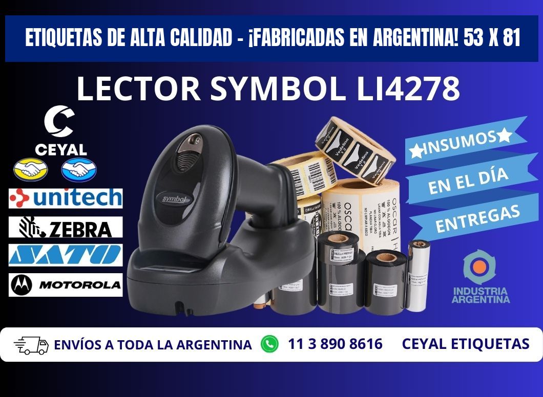 ETIQUETAS DE ALTA CALIDAD – ¡FABRICADAS EN ARGENTINA! 53 x 81