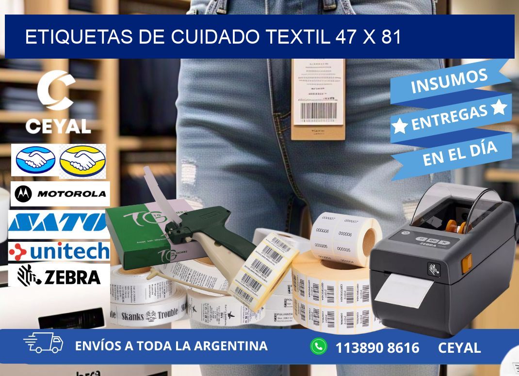 ETIQUETAS DE CUIDADO TEXTIL 47 x 81