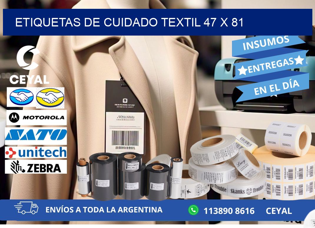 ETIQUETAS DE CUIDADO TEXTIL 47 x 81