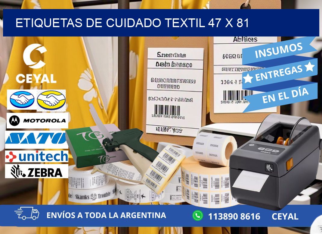 ETIQUETAS DE CUIDADO TEXTIL 47 x 81