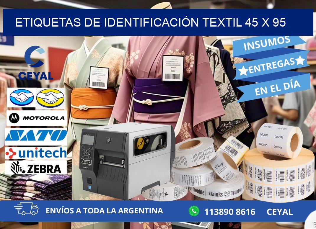 ETIQUETAS DE IDENTIFICACIÓN TEXTIL 45 x 95