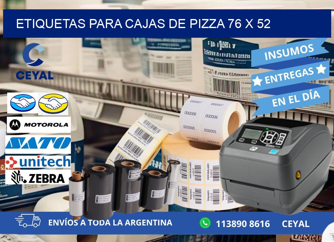 ETIQUETAS PARA CAJAS DE PIZZA 76 x 52