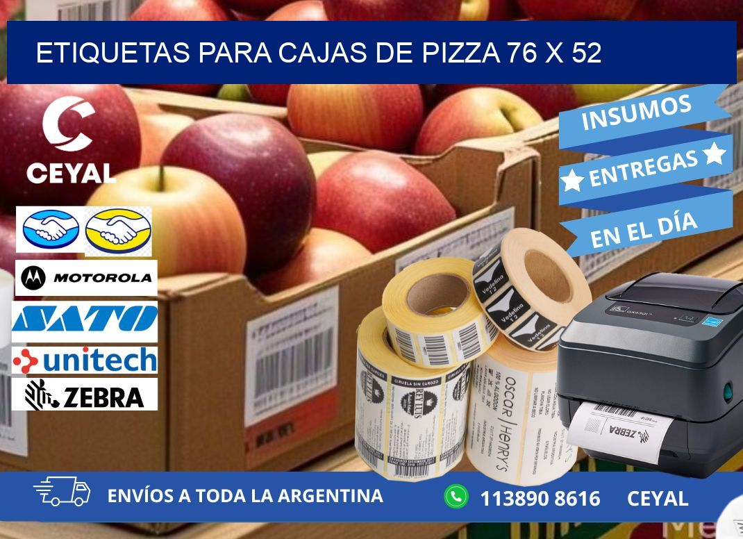 ETIQUETAS PARA CAJAS DE PIZZA 76 x 52