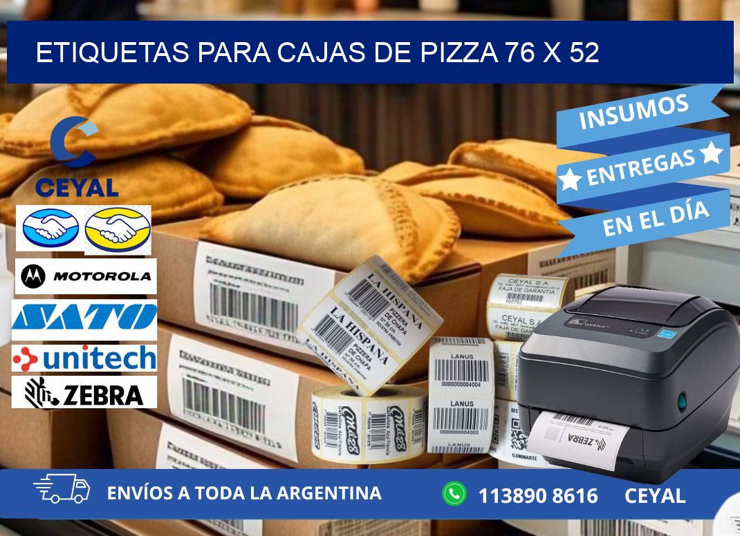 ETIQUETAS PARA CAJAS DE PIZZA 76 x 52