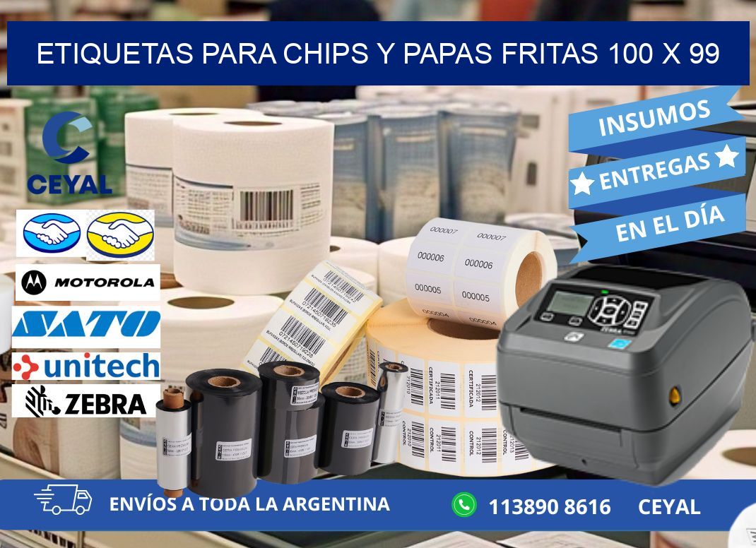 ETIQUETAS PARA CHIPS Y PAPAS FRITAS 100 x 99