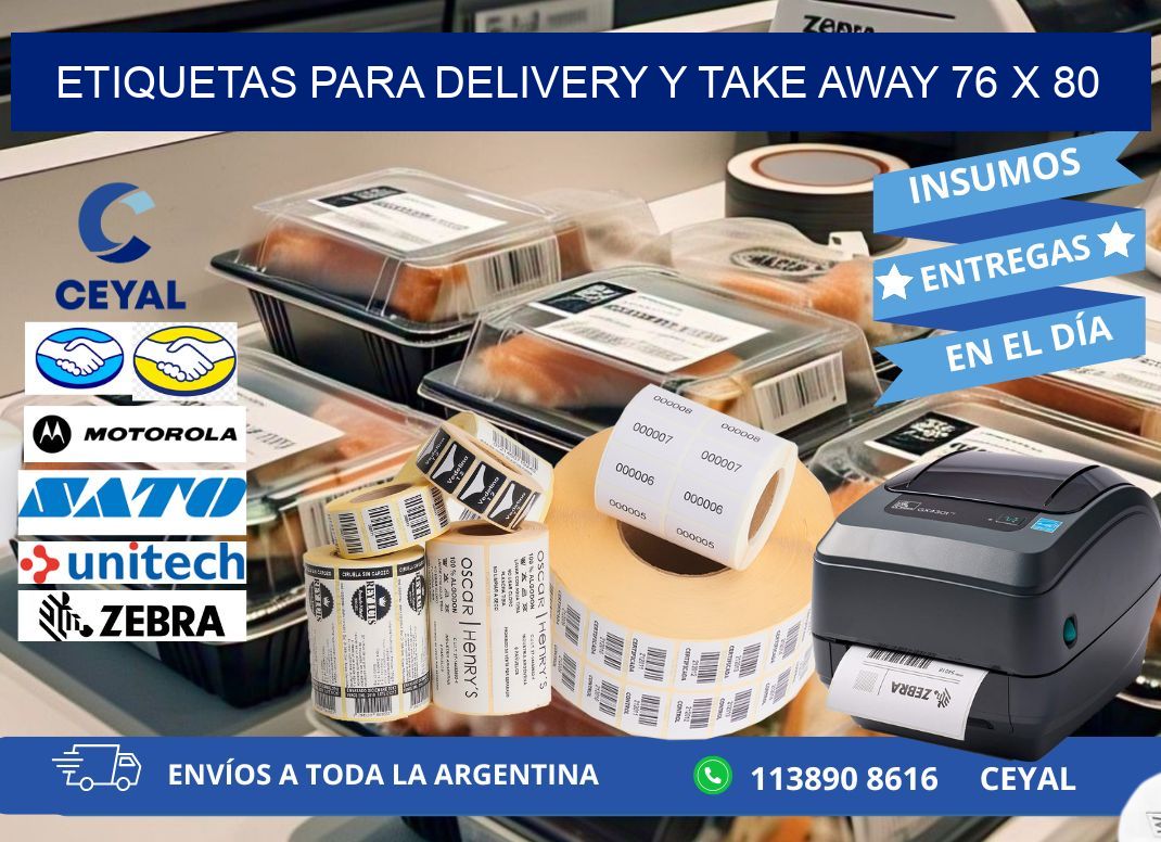 ETIQUETAS PARA DELIVERY Y TAKE AWAY 76 x 80