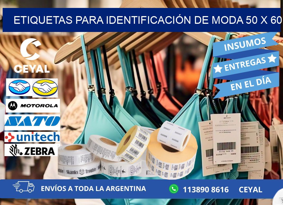 ETIQUETAS PARA IDENTIFICACIÓN DE MODA 50 x 60