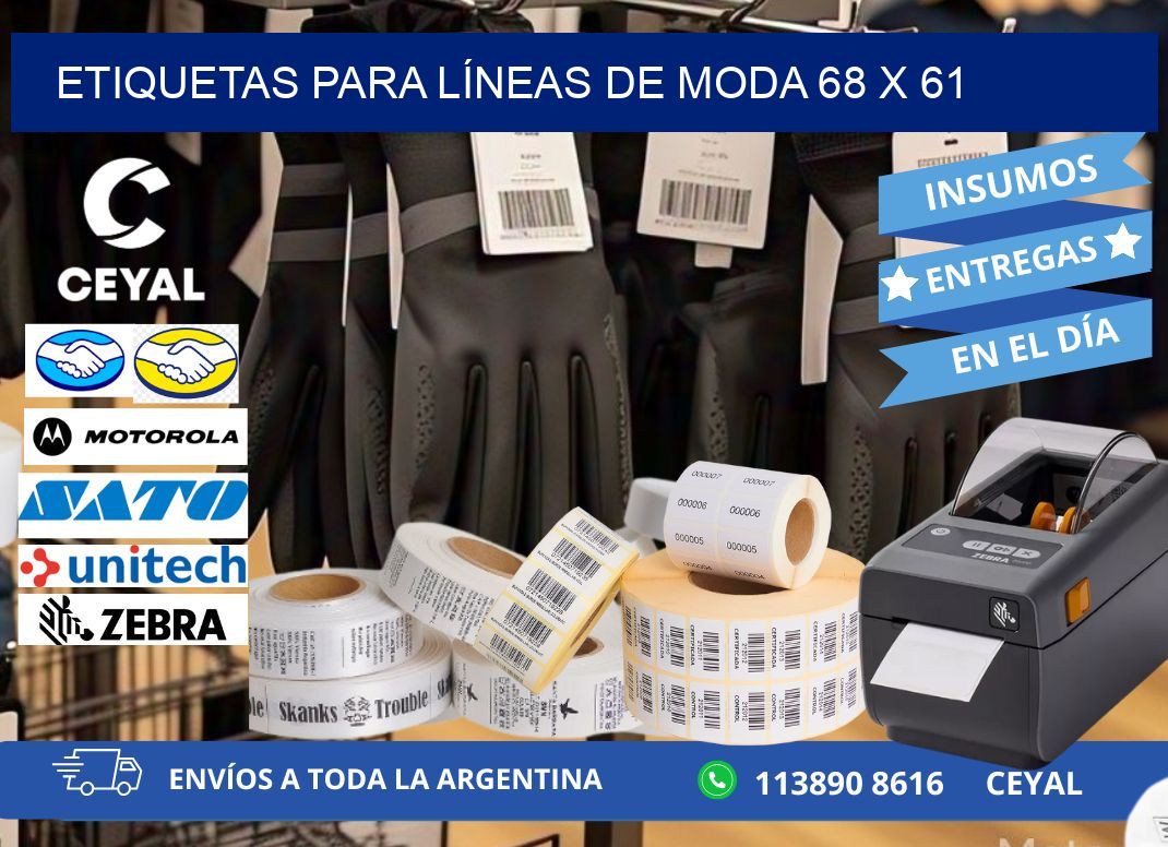 ETIQUETAS PARA LÍNEAS DE MODA 68 x 61