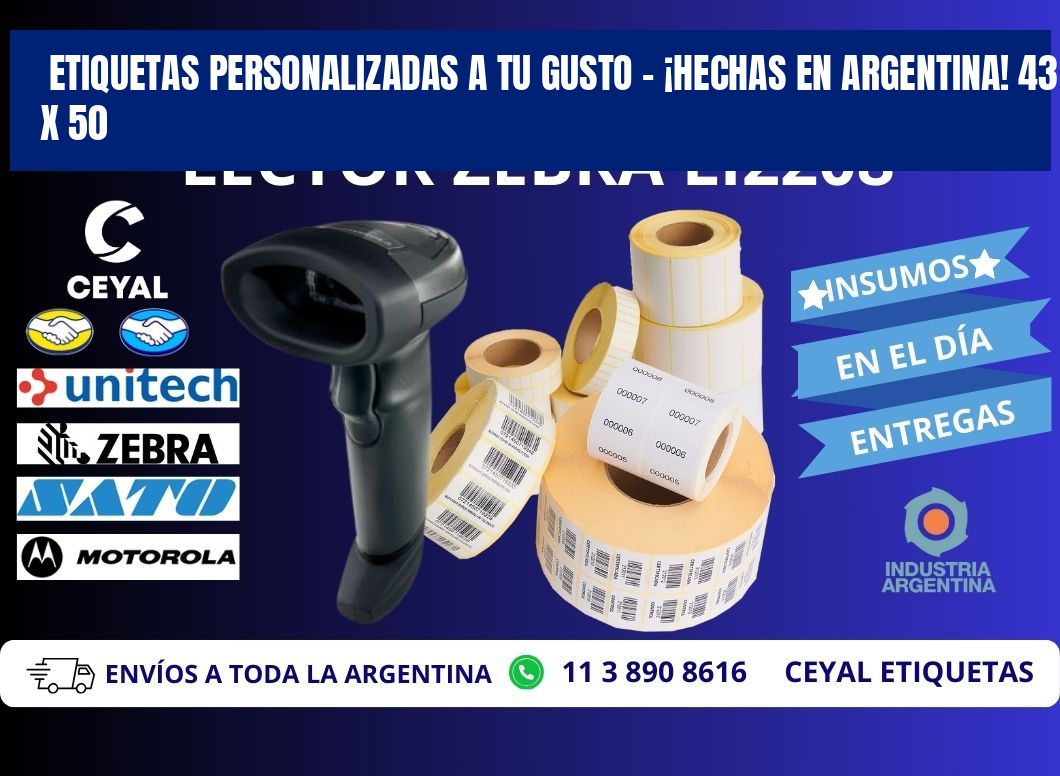 ETIQUETAS PERSONALIZADAS A TU GUSTO – ¡HECHAS EN ARGENTINA! 43 x 50