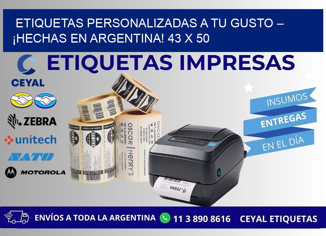 ETIQUETAS PERSONALIZADAS A TU GUSTO – ¡HECHAS EN ARGENTINA! 43 x 50