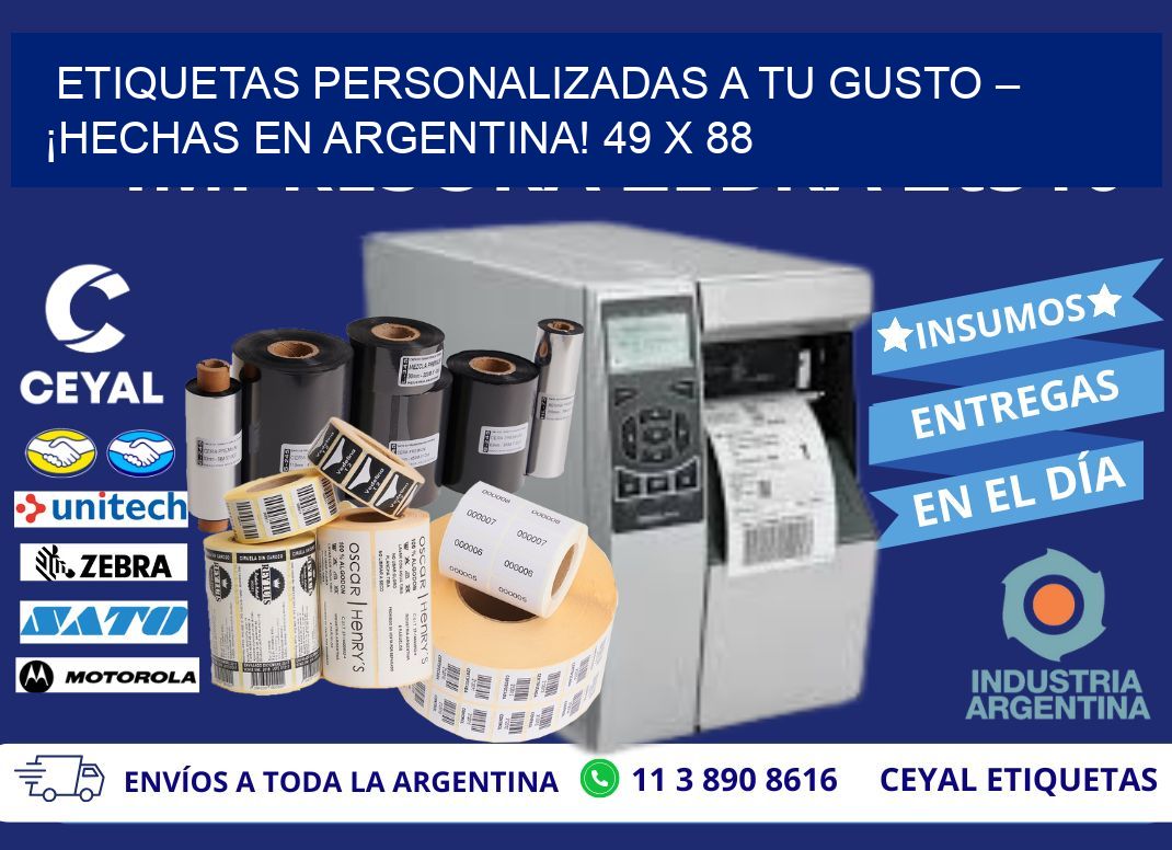 ETIQUETAS PERSONALIZADAS A TU GUSTO – ¡HECHAS EN ARGENTINA! 49 x 88