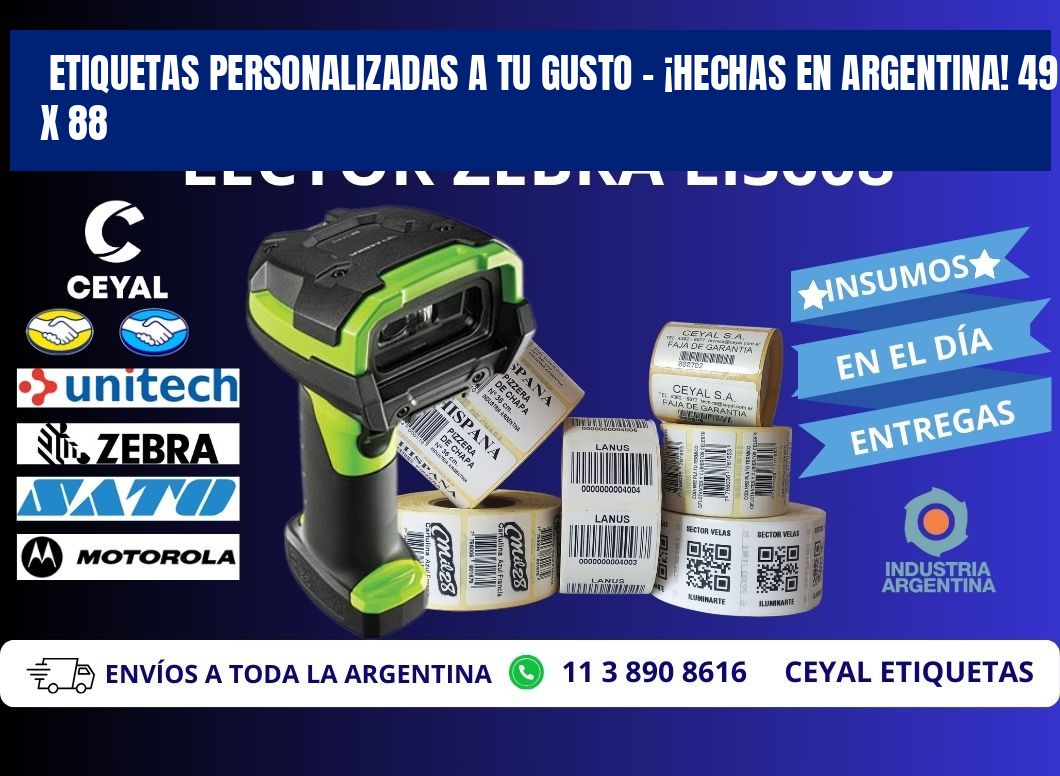 ETIQUETAS PERSONALIZADAS A TU GUSTO – ¡HECHAS EN ARGENTINA! 49 x 88