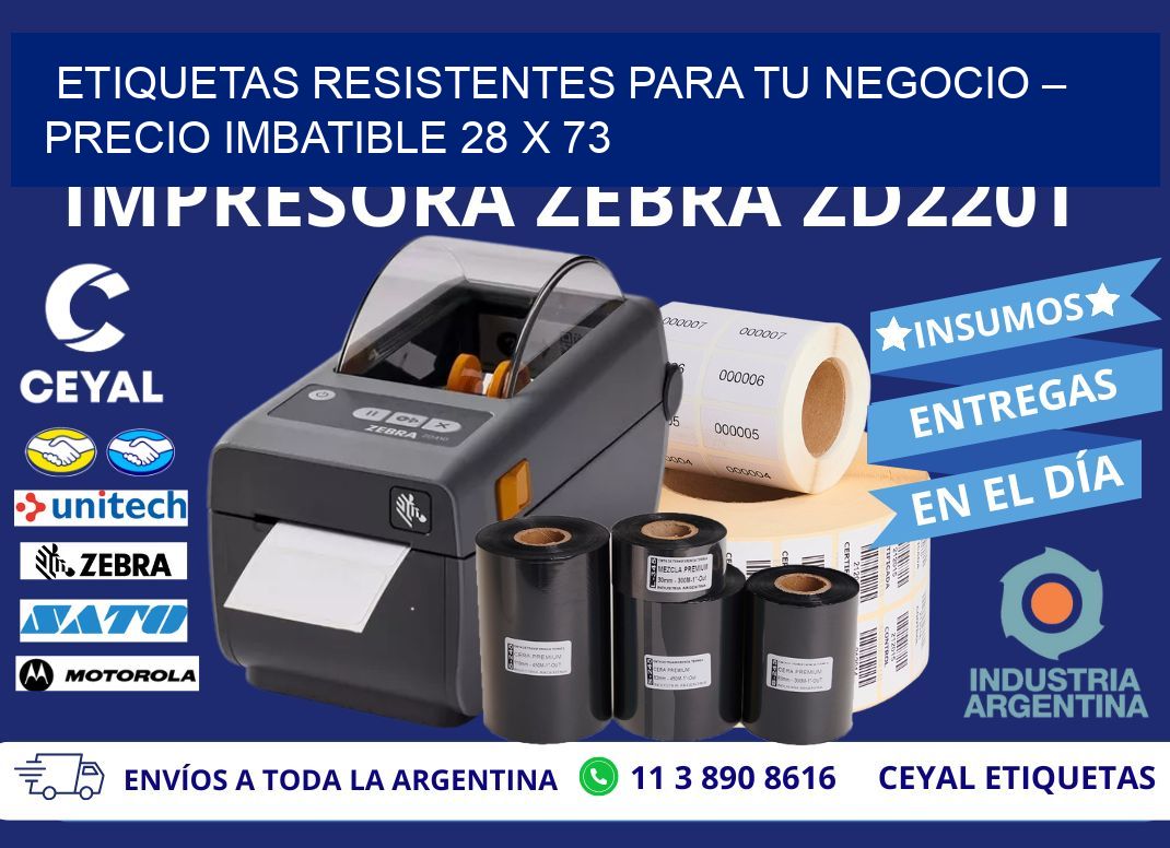 ETIQUETAS RESISTENTES PARA TU NEGOCIO – PRECIO IMBATIBLE 28 x 73