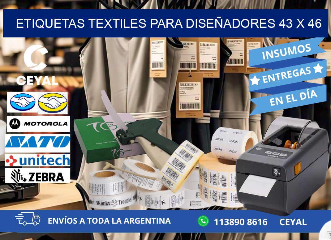 ETIQUETAS TEXTILES PARA DISEÑADORES 43 x 46